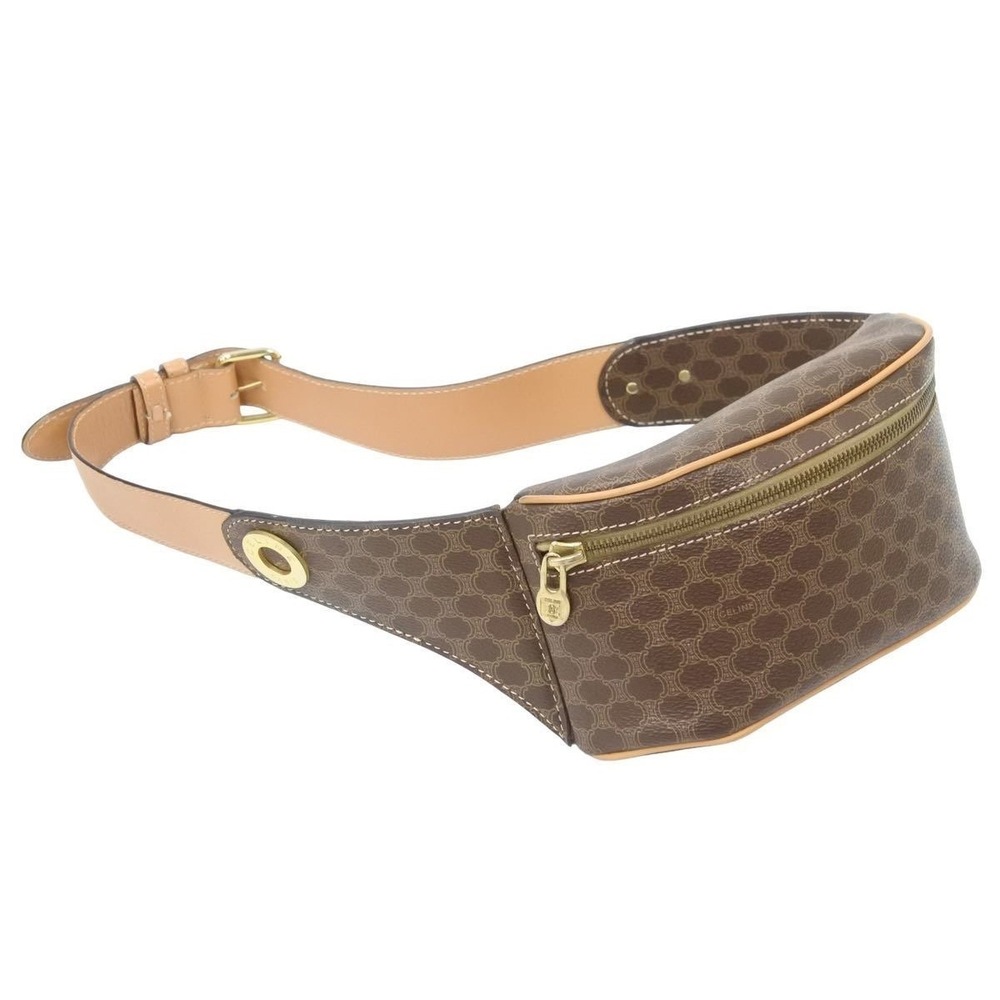 Celine Body Bag Brown Waist Macadam Leather - Picture 1 of 10